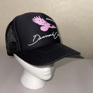 Jackson hole diamond cross black graphic print trucker hat